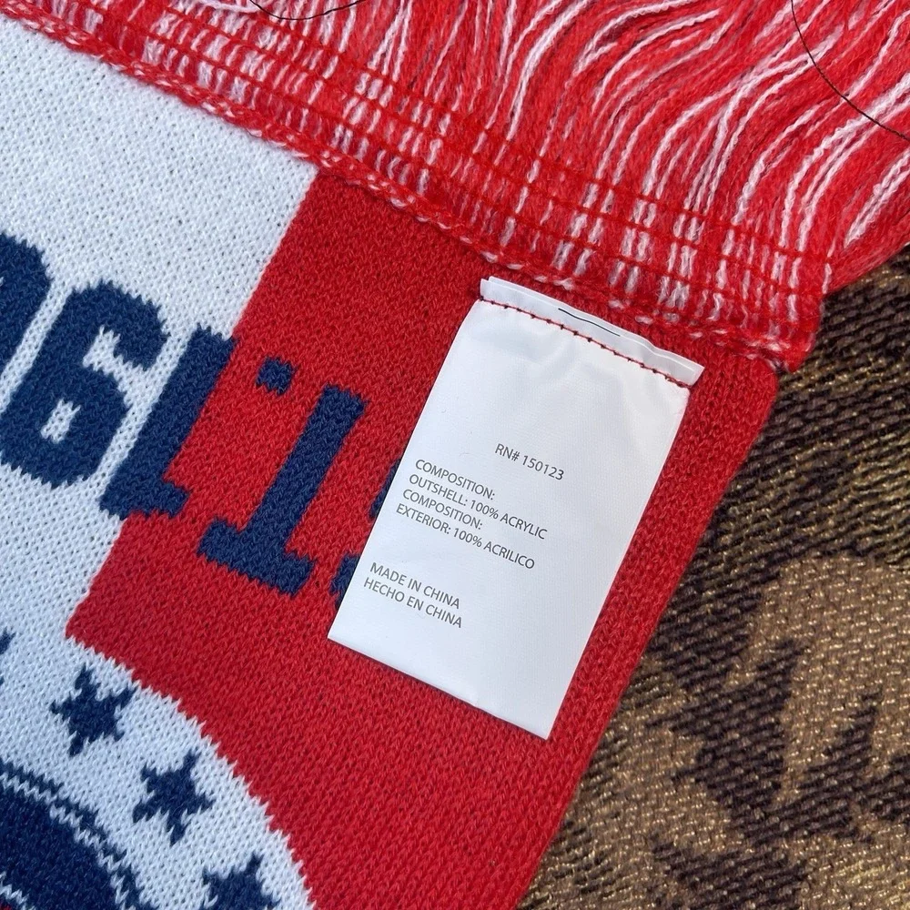 Chivas Guadalajara Soccer Football Scarf Licensed New Red Blue Double Sided New